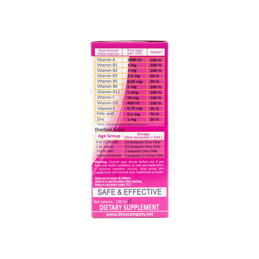 Devamin Plus Buy Devamin Multivitamin Syrup for Kids (200 ml) - delivered by The ...