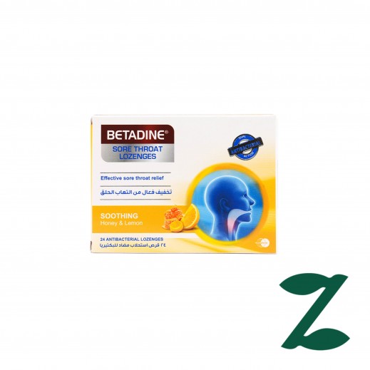 Betadine Honey & Lemon Throat-Soothing Lozenges (24 Lozenges) - delivered by Pharmazone Pharmacy - within 2 Hours