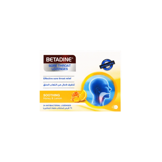 Betadine Honey & Lemon Throat-Soothing Lozenges (24 Lozenges) - delivered by The Pharmacy - within 2 Hours