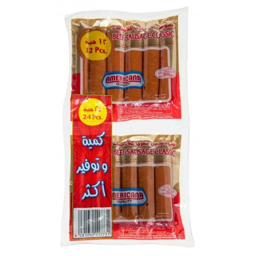 Americana Classic Beef Sausage 2 x 250 g - delivered by Taw9eel Fast