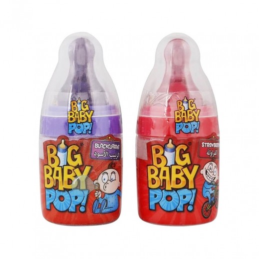 Topps Big Baby Straw or Black Currant Candy 32g