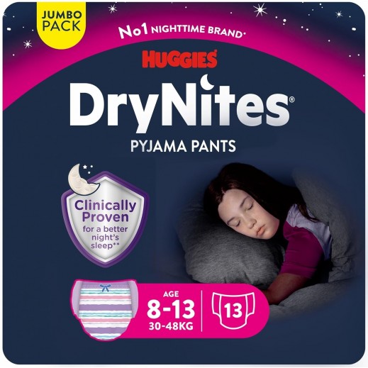 Huggies Drynites 8-13 Years Girl Jumbo (27-57 Kg) 13 Pants