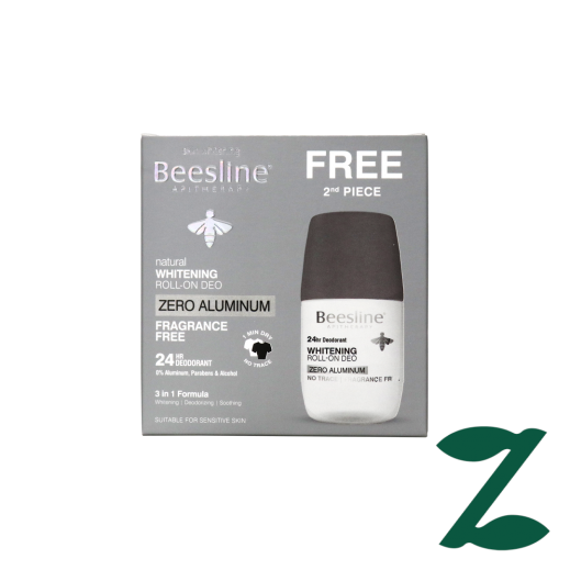 Beesline Offer-Whitening Roll On Deo 24H Zero Aluminum (1+1 Free) - delivered by Pharmazone Pharmacy - within 2 Hours