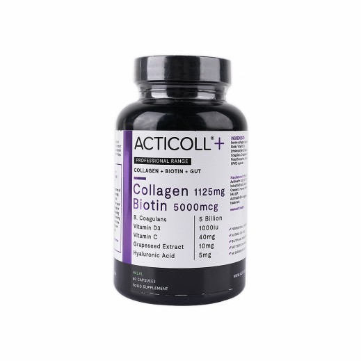 Acticoll+ Collagen 1125mg Biotin 5000mcg 60 Caps - delivered by The Pharmacy - within 2 Hours