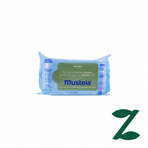 Mustela Baby Cleansing Wipes 60 Pieces - delivered by Pharmazone Pharmacy - within 2 Hours