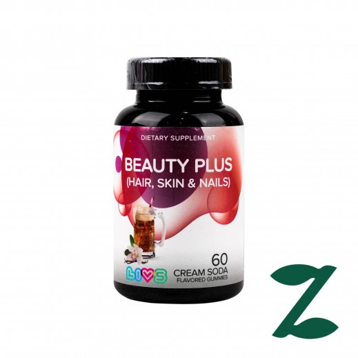 Livs Beauty Plus Hair Skin & Nails With Cream Soda 60 Gummies - delivered by Pharmazone Pharmacy - within 2 Hours
