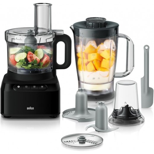 Braun PureEase Food Processor 800W 2.1L - FP3132-B - delivered by Taw9eel within 2 Business Days