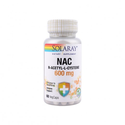 Solaray Nac N-Acetyl-L-Cysteine 600mg 60Veg Capsules - delivered by The Pharmacy - within 2 Hours