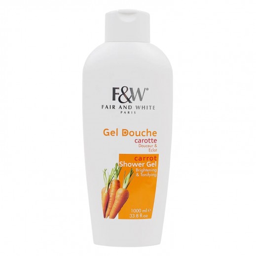 Fair And White Carrot Shower Gel Brightening 1000 ml - delivered by The Pharmacy - within 2 Hours