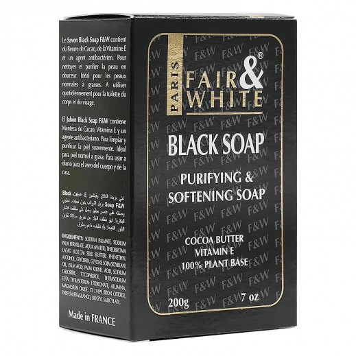 Fair And White Black Soap 200 g - delivered by The Pharmacy - within 2 Hours