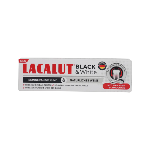 Lacalut Black & White Tooth Paste 75ml - delivered by The Pharmacy - within 2 Hours