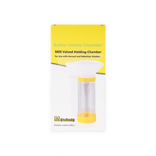 Sumbow Buffer Inhale Chamber Mask M Pediatric-Yellow - delivered by Pharmazone Pharmacy - within 2 Hours