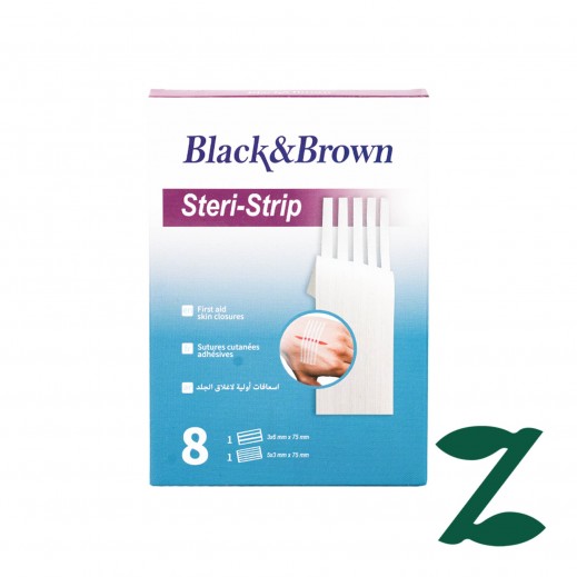 Black & Brown Steri-Strip 8 Pieces - delivered by Pharmazone Pharmacy - within 2 Hours