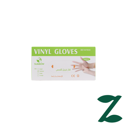 Sumbow Vinyl Gloves Powder-Free 100Pcs-M - delivered by Pharmazone Pharmacy - within 2 Hours