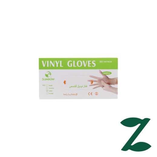 Sumbow Vinyl Gloves Powder-Free 100Pcs-L - delivered by Pharmazone Pharmacy - within 2 Hours