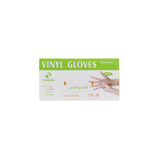 Sumbow Vinyl Gloves Powder-Free 100Pcs-Xl - delivered by The Pharmacy - within 2 Hours