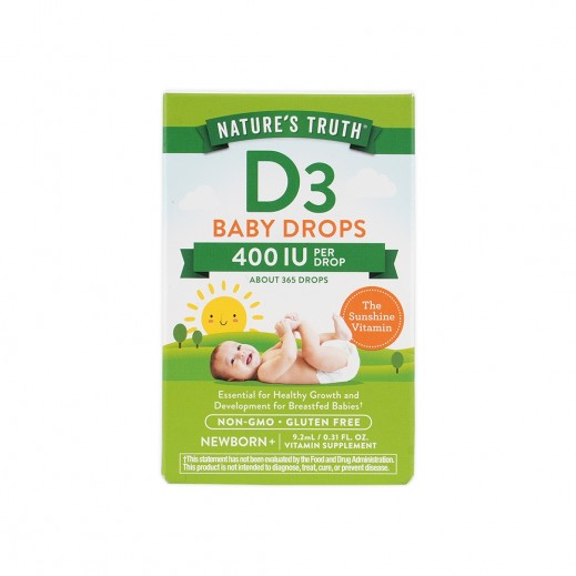 Nature's Truth D3 Baby Drops 400 Iu 9.2 Ml - delivered by The Pharmacy - within 2 Hours