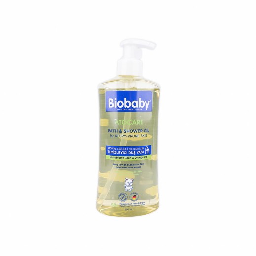 Biobaby Atocare Bath & Shower Oil Dry & Sensitive Skin 500Ml - delivered by The Pharmacy - within 2 Hours