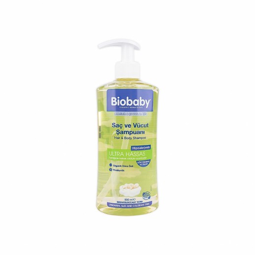 Biobaby Hair & Body Shampoo No Tears 500Ml - delivered by The Pharmacy - within 2 Hours
