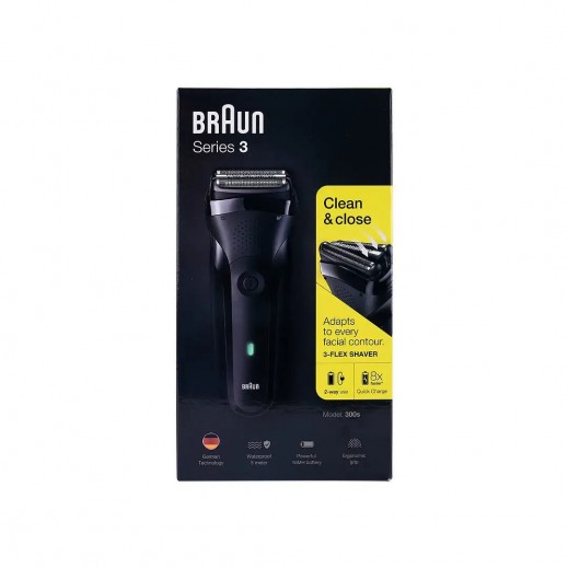 Braun Series 3 Electric Shaver 3 300S Black - delivered by The Pharmacy - within 2 Hours