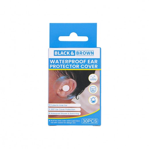 Black & Brown Waterproof Ear Protector Cover 30 Pieces - delivered by The Pharmacy - within 2 Hours
