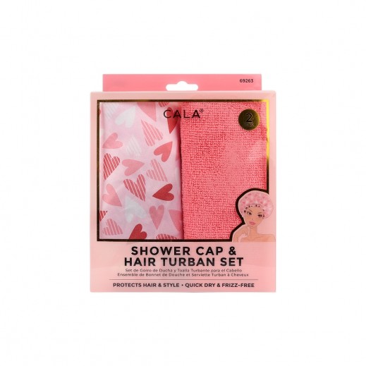 Cala Shower Cap & Hair Turban Set 2pcs - delivered by The Pharmacy - within 2 Hours