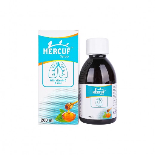 Hercuf Syrup Vit C & Zinc 200ml - delivered by The Pharmacy - within 2 Hours