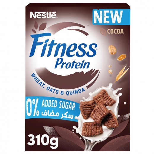 Nestle Fitness No Added Sugar Chocolate Protein Cereal 310 g - delivered by Taw9eel Fast