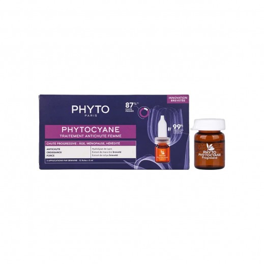 Phyto Phytocyane Progressive Anti Hair Loss Treatment 12×5ml - delivered by The Pharmacy - within 2 Hours