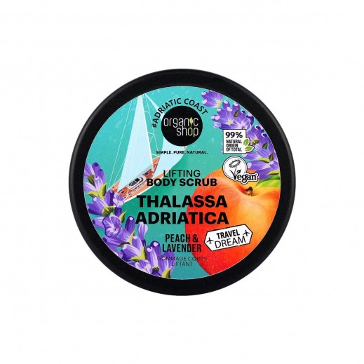 Organic Shop Peach & Lavender Lifting Body Scrub 300ml - delivered by The Pharmacy - within 2 Hours