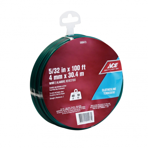 ACE Green Wire Line Dry Clothesline 30.4 m - delivered by Taw9eel within 1 working day 