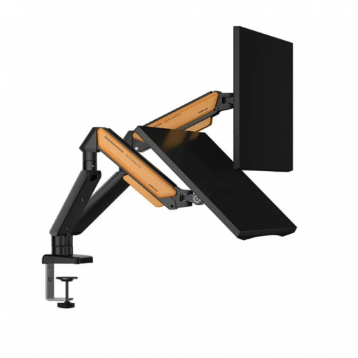 AndaSeat Stealth II Duo A6D-2S Ergonomic Monitor Arm - Black & Orange - delivered by Taw9eel within 2 Business Days