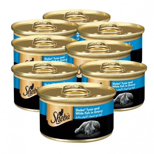 Sheba Tuna & White Fish Wet Cat Food 8x85 g - delivered by Taw9eel Fast
