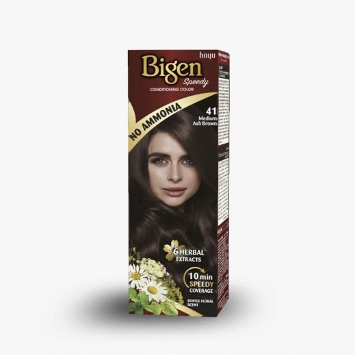 Bigen Speedy Ammonia Free Hair Color 80g -41 Medium Ash Blonde