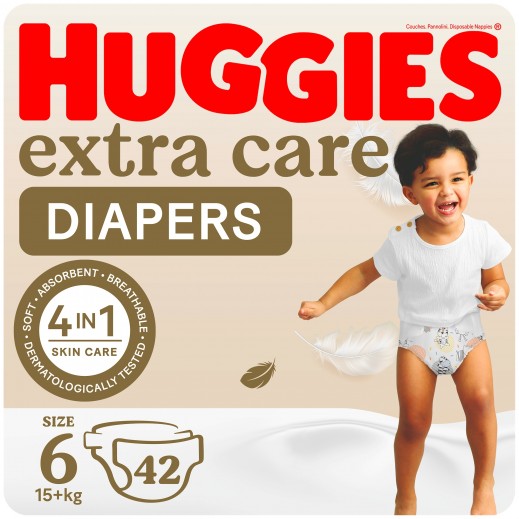 Huggies Extra Care Size 6 (15+ kg) Value Pack 42 Diapers