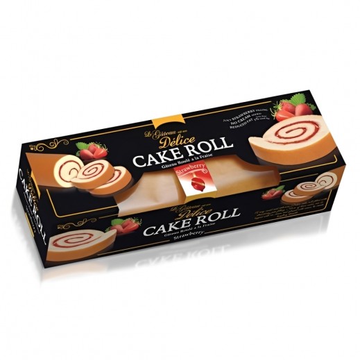 EuroCake Delice Strawberry Swiss Roll Cake 320g