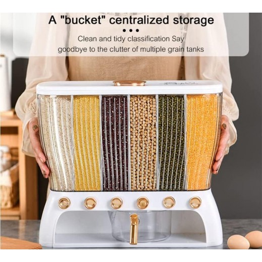 6 Grid Food Storage Containers - delivered by Taw9eel Within 48 hours 