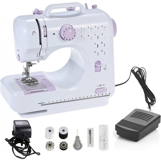 Portable Sewing Machine with 2 Speeds Foot Pedal