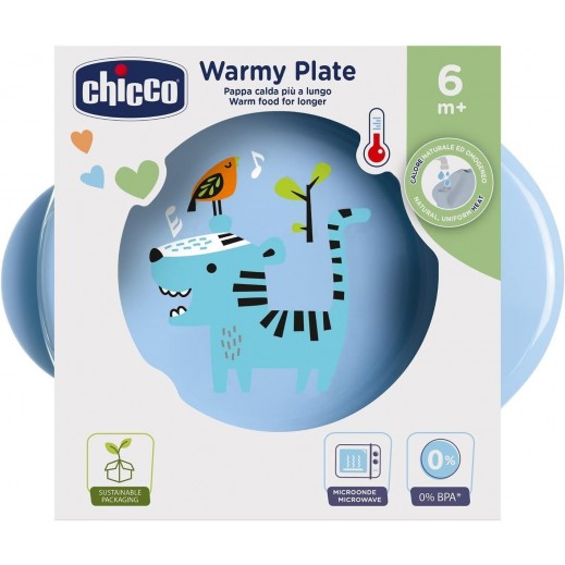 Chicco Warmy Plate For Boy +6M - Blue