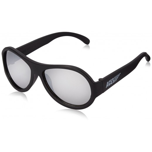 Babiators Aviators Kids Mirrored Sunglasses Black 7-14 Years