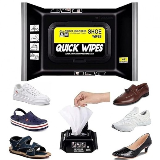 Generic Mens Sneaker Shoe Care Product Natural 30 Wipes