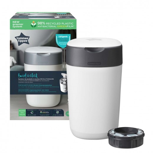 Tommee Tippee Advanced Nappy Disposal Sangenic Bin White