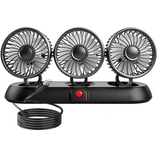 Three-head 5V folding USB-C cooling fan