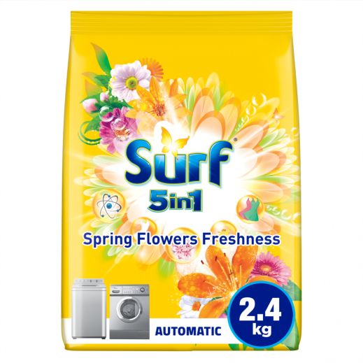 Surf Automatic Spring Flower Freshness Powder Detergent 2.4 Kg