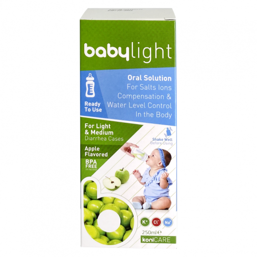 Konicare Babylight Dehydration Treatment Oral Solution 250Ml - Apple Flavored - delivered by Pharmazone Pharmacy - within 2 Hours