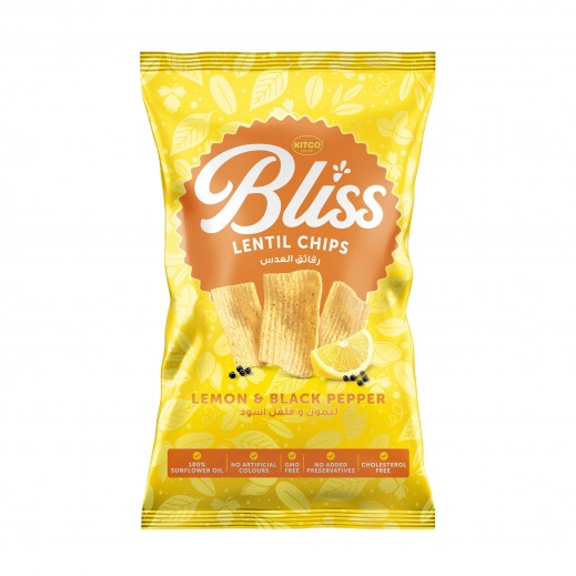 Kitco Bliss Lemon & Black Pepper Lentil Chips 170 g - delivered by Taw9eel Fast