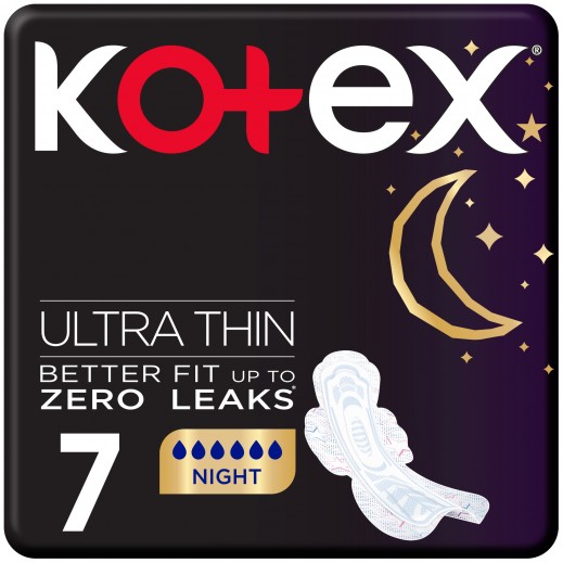 Kotex Ultra Thin Pads Overnight 7 Pads