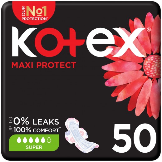 Kotex Maxi Thick Anti Leak Super 50 Pads