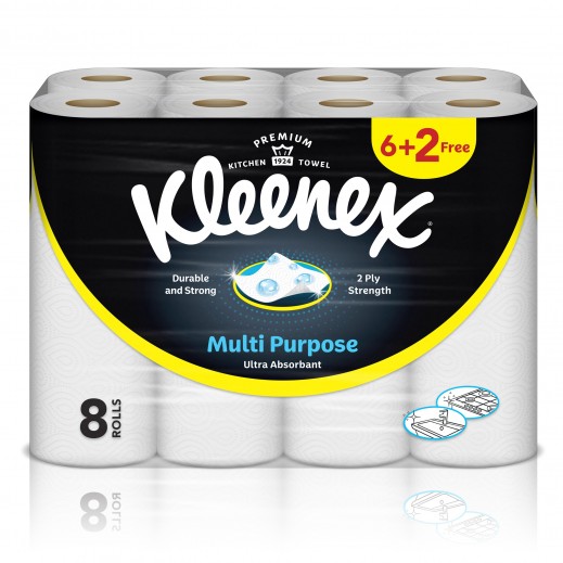 Kleenex Multi Purpose Kitchen Tissue Paper Towel (6 + 2 Free)