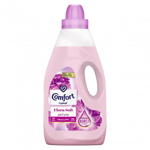 Comfort Fabric Softener Flora Soft for Fresh & Soft Clothes 2 L - delivered by Taw9eel Fast